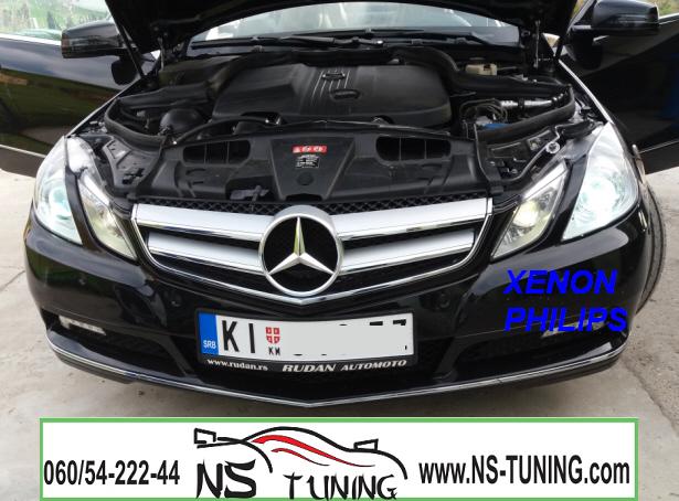 mercedes e w212 w211 xenon farovi svetla h7 d1s sijalica philips ugradnja novi sad